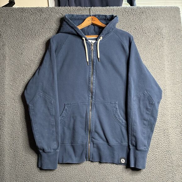 American Giant Full Zip Hoodie Jacket Heavyweight Made in USA Blue XL